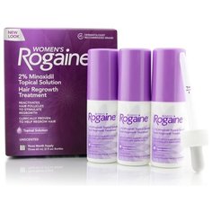 Rogaine Лосьон для роста волос для женщин 2% Minoxidil Hair Regrowth Treatment, 60 мл, 3 шт.