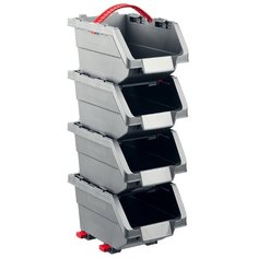 Набор ящиков KETER Click bin medium (17193661) 23x16x13.5 см серый