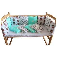 Valena бортики в кроватку Маленький пилот белый/голубой