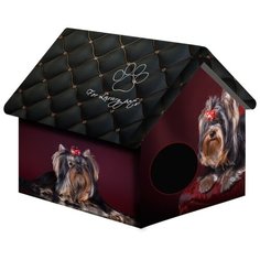 Домик для кошек, для собак PerseiLine Йорк 33х33х40 см черный