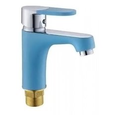Смеситель для раковины (умывальника) Gota Rocio G710223xx однорычажный двухцветный голубой/серебристый