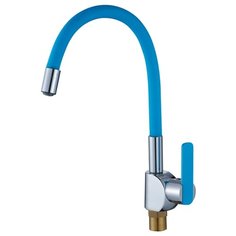 Смеситель для кухни (мойки) Gota Rocio G758238xx однорычажный двухцветный голубой/серебристый