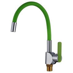 Смеситель для кухни (мойки) Gota Rocio G758238xx однорычажный двухцветный зеленый/серебристый