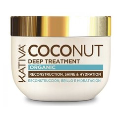 Kativa Coconut Восстанавливающая маска с органическим кокосовым маслом для поврежденных волос, 250 мл