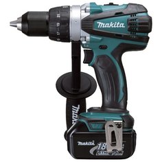 Аккумуляторная дрель-шуруповерт Makita DDF458Z 91 Н·м синий/черный