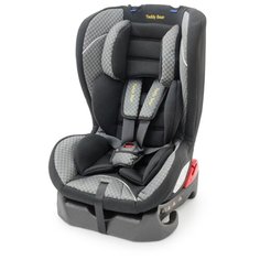 Автокресло группа 0/1 (до 18 кг) Мишутка YB 101A, black/grey