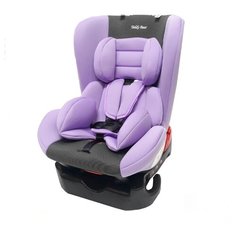 Автокресло группа 0/1 (до 18 кг) Мишутка YB 101A, lilac/black dot