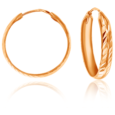 Бронницкий Ювелир Серьги из красного золота 16020506000