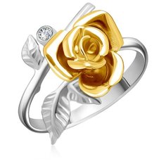 Бронницкий Ювелир Кольцо из желтого золота К-14020, размер 16.5