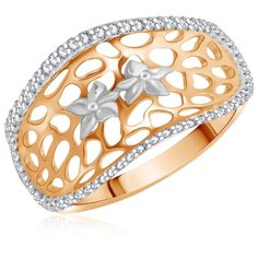 Бронницкий Ювелир Кольцо из красного золота Ф7157-1-4337, размер 17.5