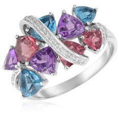 Бронницкий Ювелир Кольцо из белого золота ю1R25980, размер 17.5