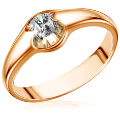 Бронницкий Ювелир Кольцо из красного золота 15319002, размер 17.5