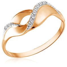 Бронницкий Ювелир Кольцо из красного золота К132-4989, размер 16