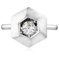 Бронницкий Ювелир Кольцо из белого золота RD65319504, размер 16.5