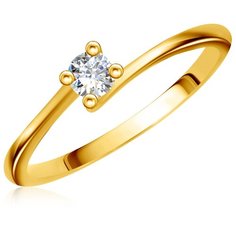 Бронницкий Ювелир Кольцо из желтого золота 2А00151-010, размер 16.5