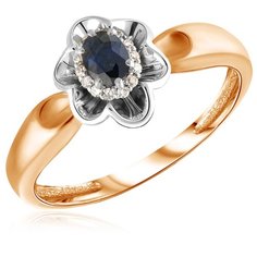 Бронницкий Ювелир Кольцо из красного золота 11979-102, размер 17