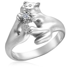 Бронницкий Ювелир Кольцо из серебра С 10530, размер 16