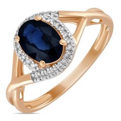 Бронницкий Ювелир Кольцо из красного золота R01-D-33867-SA, размер 17