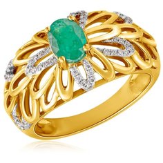 Бронницкий Ювелир Кольцо из желтого золота юпR-48451, размер 18