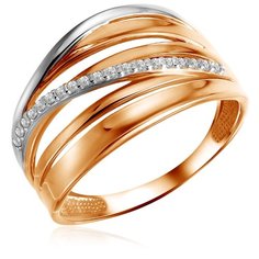 Бронницкий Ювелир Кольцо из красного золота К132-4259, размер 17.5