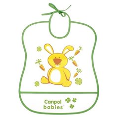 Canpol Babies Нагрудник Soft Plastic bib, 1 шт., расцветка: зеленый