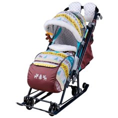 Санки-коляска Nika Ника Детям 7-7 (НД7-7) скандинавский бирюзовый