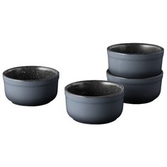 Форма для запекания керамическая BergHOFF 1697006, 4 шт. (9х4.5 см) темно-серый