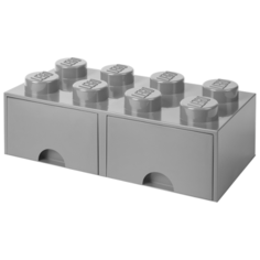 Ящик LEGO 8 knobs Brick drawer (4006) grey