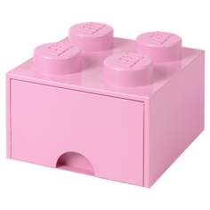 Ящик LEGO 2х2 Knobs с выдвижным ящиком 25х25х18 см (4005) light pink