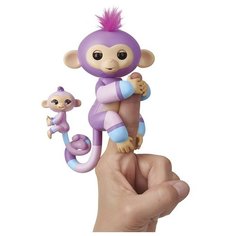 Интерактивная игрушка робот WowWee Fingerlings Ручная обезьянка с малышом Вайолет с малышом