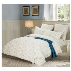 Постельное белье семейное СайлиД A-181, поплин бежевый