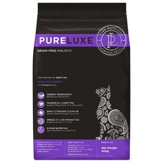 Корм для кошек PureLuxe беззерновой, с индейкой 400 г