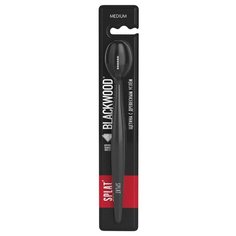Зубная щетка SPLAT Blackwood Medium, черный/белый
