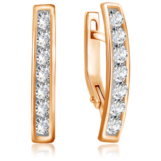 Бронницкий Ювелир Серьги из красного золота Д0268-020858