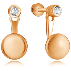 Бронницкий Ювелир Серьги из красного золота Д0268-026782