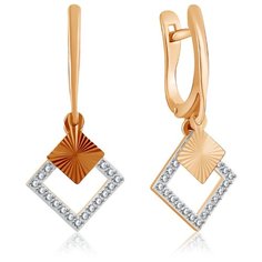 Бронницкий Ювелир Серьги из красного золота Д0268-027054