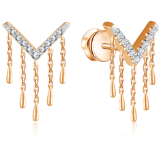 Бронницкий Ювелир Серьги из красного золота Д0268-027063