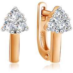 Бронницкий Ювелир Серьги из красного золота Д0268-026805