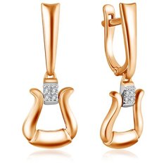 Бронницкий Ювелир Серьги из красного золота Д0268-027008