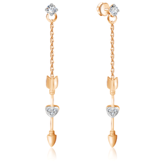 Бронницкий Ювелир Серьги из красного золота Д0268-026832