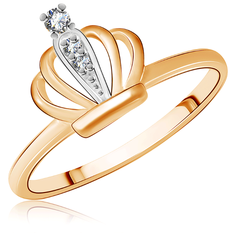 Бронницкий Ювелир Кольцо из красного золота Д0268-016771, размер 14