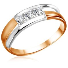 Бронницкий Ювелир Кольцо из красного золота Д0268-017224, размер 17.5