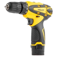 Аккумуляторная дрель-шуруповерт Molot MBD 1215 DLi 25 Н·м желтый/черный МОЛОТ