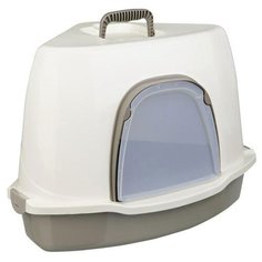 Туалет-домик для кошек TRIXIE Alvaro 55х42х42 см крем/серо-коричневый