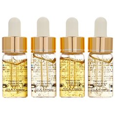 Bergamo Luxury Gold Caviar Wrinkle Care Intense Repair Ampoule Сыворотка ампульная с золотом и экстрактом икры для интенсивного восстановления кожи лица, 13 мл (4 шт.)