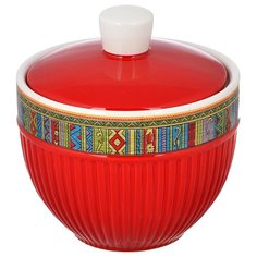Сахарница Millimi Этника, с крышкой (824-111) красный