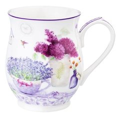 Elan gallery Кружка Лаванда 350 мл белый/сиреневый