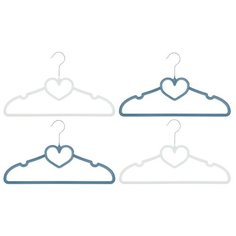 Вешалка EL CASA Набор Сердце 4шт темно-серый/серебряный