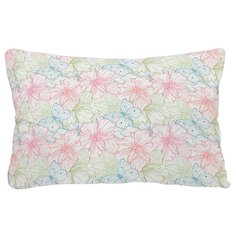 Подушка Мягкий сон Comfort Холлофилл 40 х 60 см цветы и бабочки