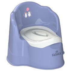 KidWick горшок Трон с крышкой фиолетовый/белый